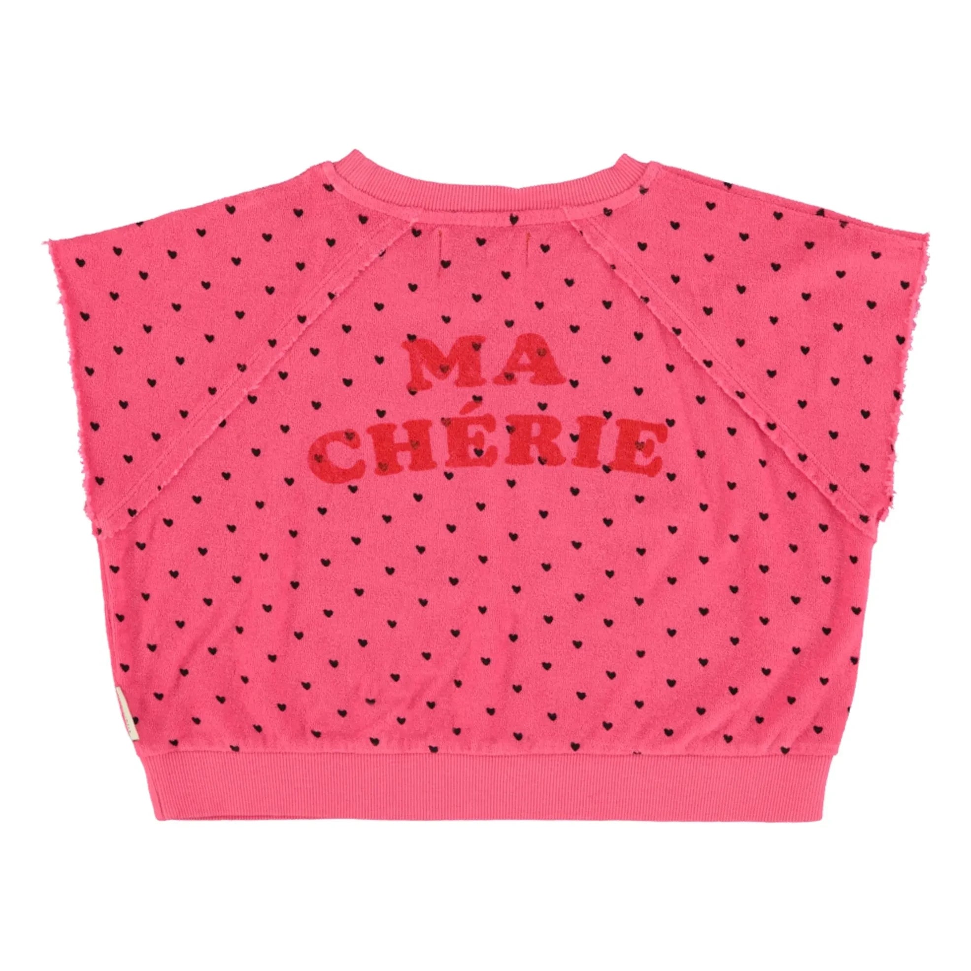 Piupiuchick - Kiraz organik pamuk havlu kolsuz sweatshirt | Fuşya