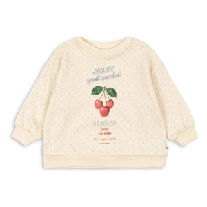 Konges Sløjd - Organik Pamuk Loupy Pois Sweatshirt | Ekru