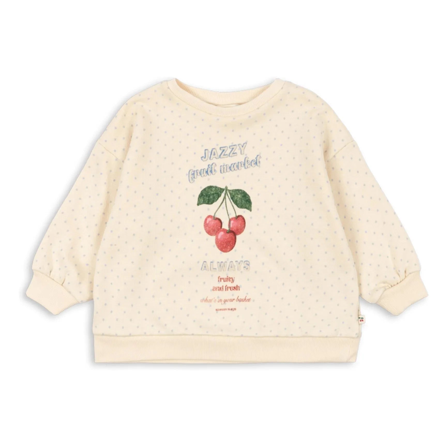 Konges Sløjd - Organik Pamuk Loupy Pois Sweatshirt | Ekru