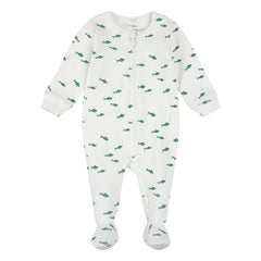 Petit Lem - Balık ayaklı pijama Nervürlü Organik Pamuk | Bej
