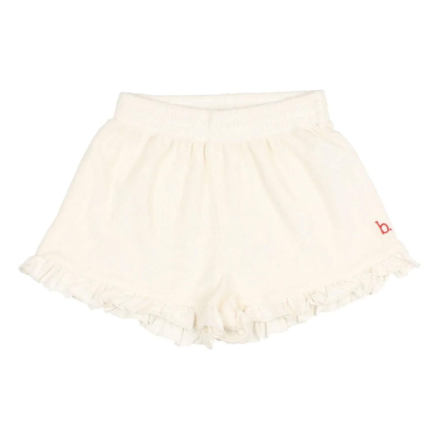 Búho - Terry Ruffled Shorts | Ecru