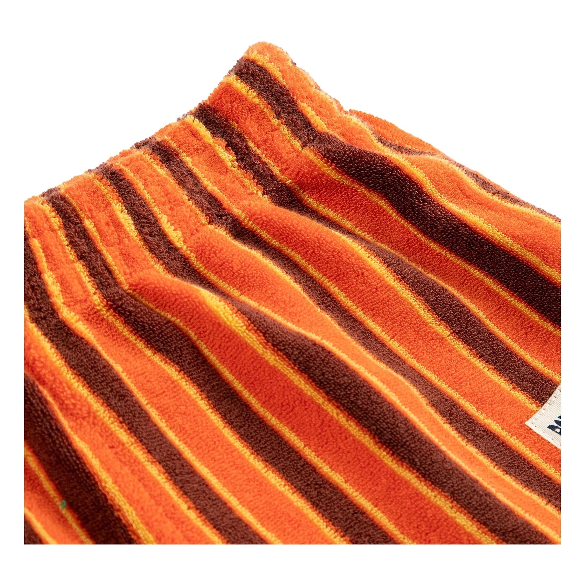 Bobo Choses – Gestreifte Frottee-Shorts | Orange