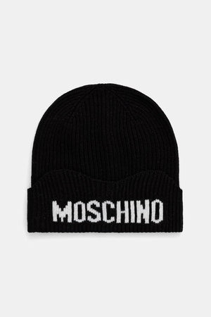 Moschino yün kumaştan kadın şapkası