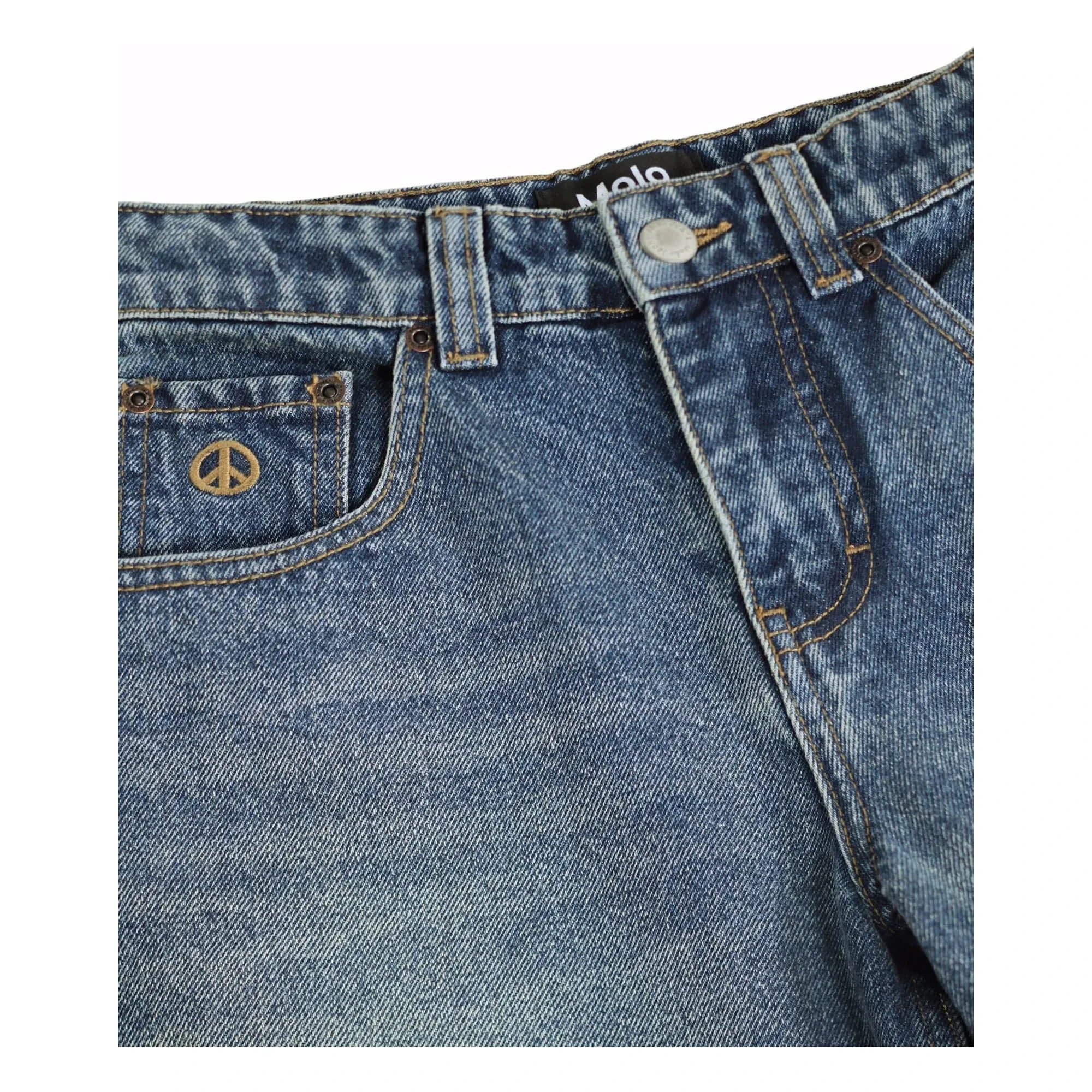 Molo - Alphie Denim Organik Pamuk Bermuda Şort | Mavi