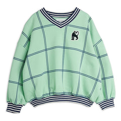 Mini Rodini - Coron Bio-Karo-Sweatshirt | Grün