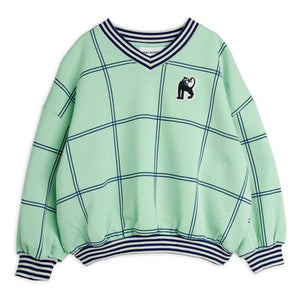 Mini Rodini - Coron Bio-Karo-Sweatshirt | Grün