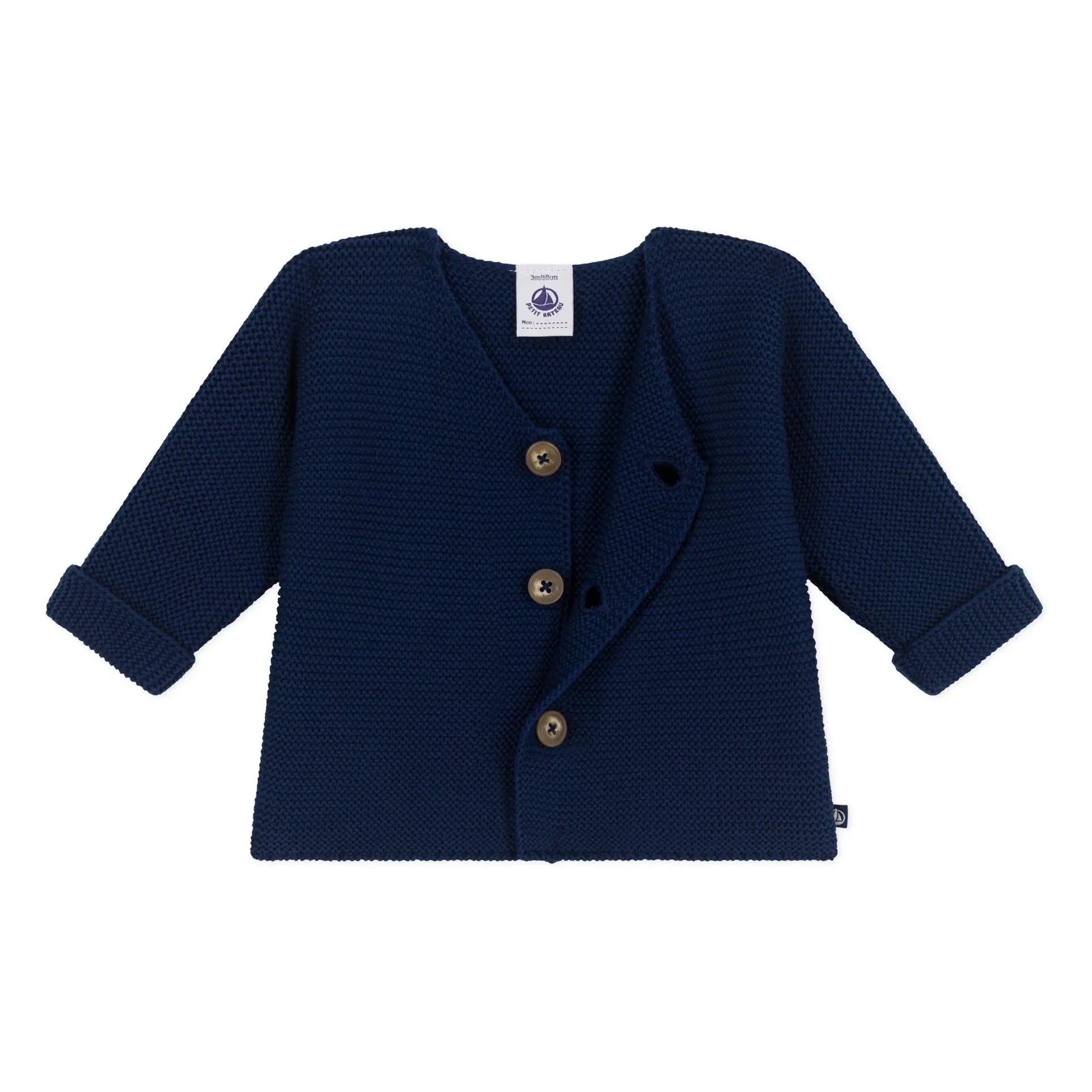 Petit Bateau - Barby organik pamuklu hırka | Lacivert