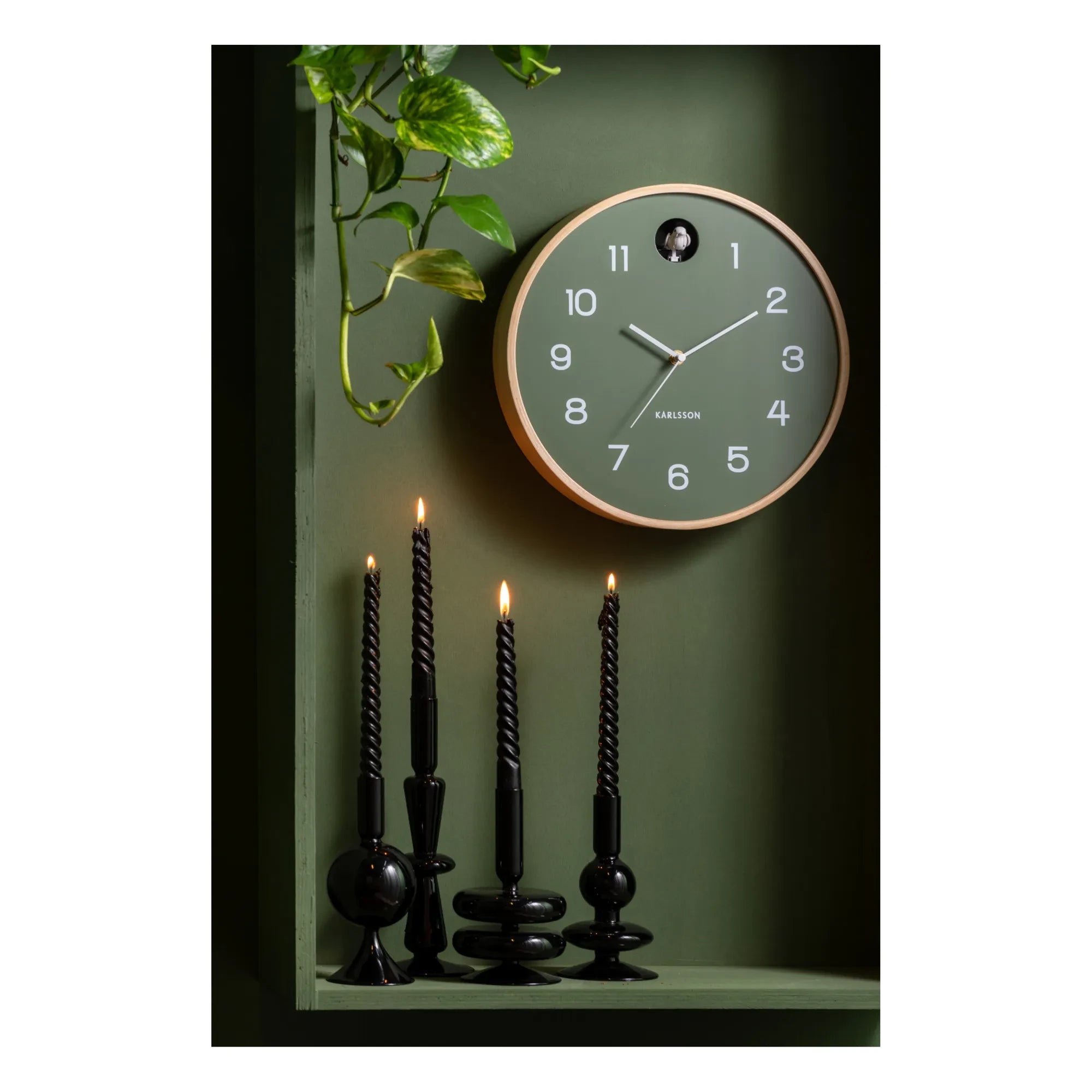 Present Time - Sparkle Kerzenhalter mit zwei Ringen | Schwarz