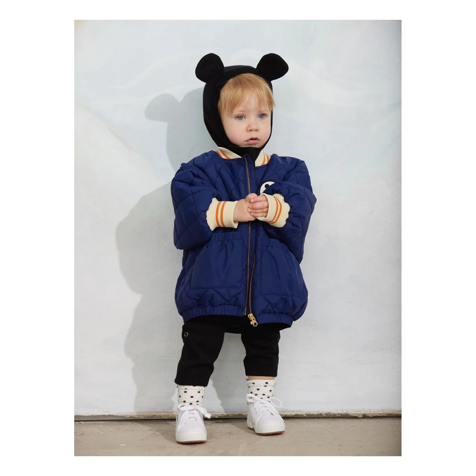 Mini Rodini - Gesteppte Pufferjacke aus recycelten Fasern | Dunkelblau
