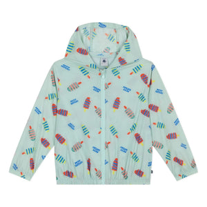 Petit Bateau - Windbreaker mit Blumenmuster | Weiß