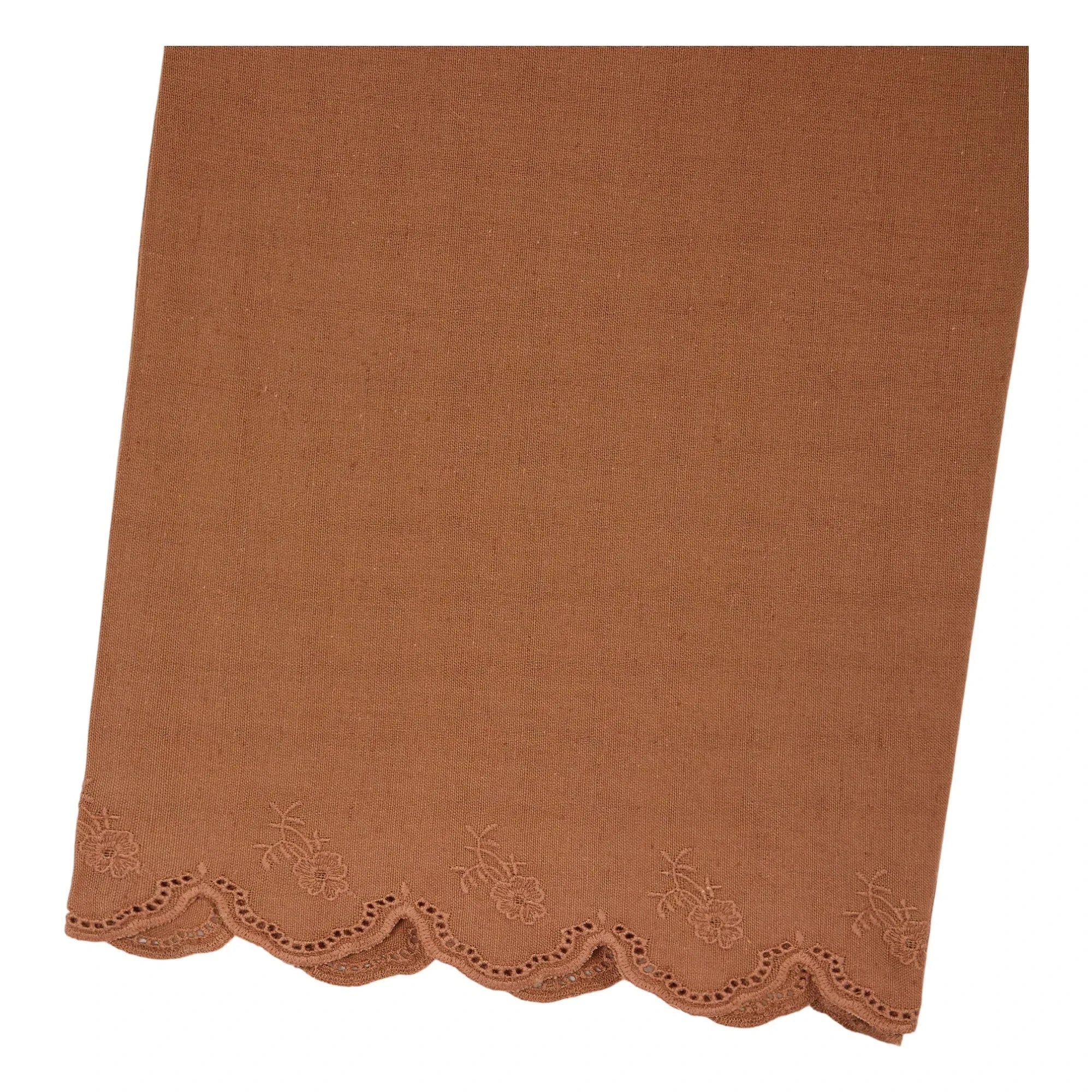 Emile et Ida - Embroidered Cotton Pants | Brown