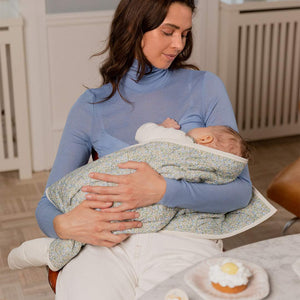 BIBS X LIBERTY Quilted Blanket - Eloise - Ivory-Blankets-Eloise/Ivory-70cm x 100cm | Natural Baby Shower