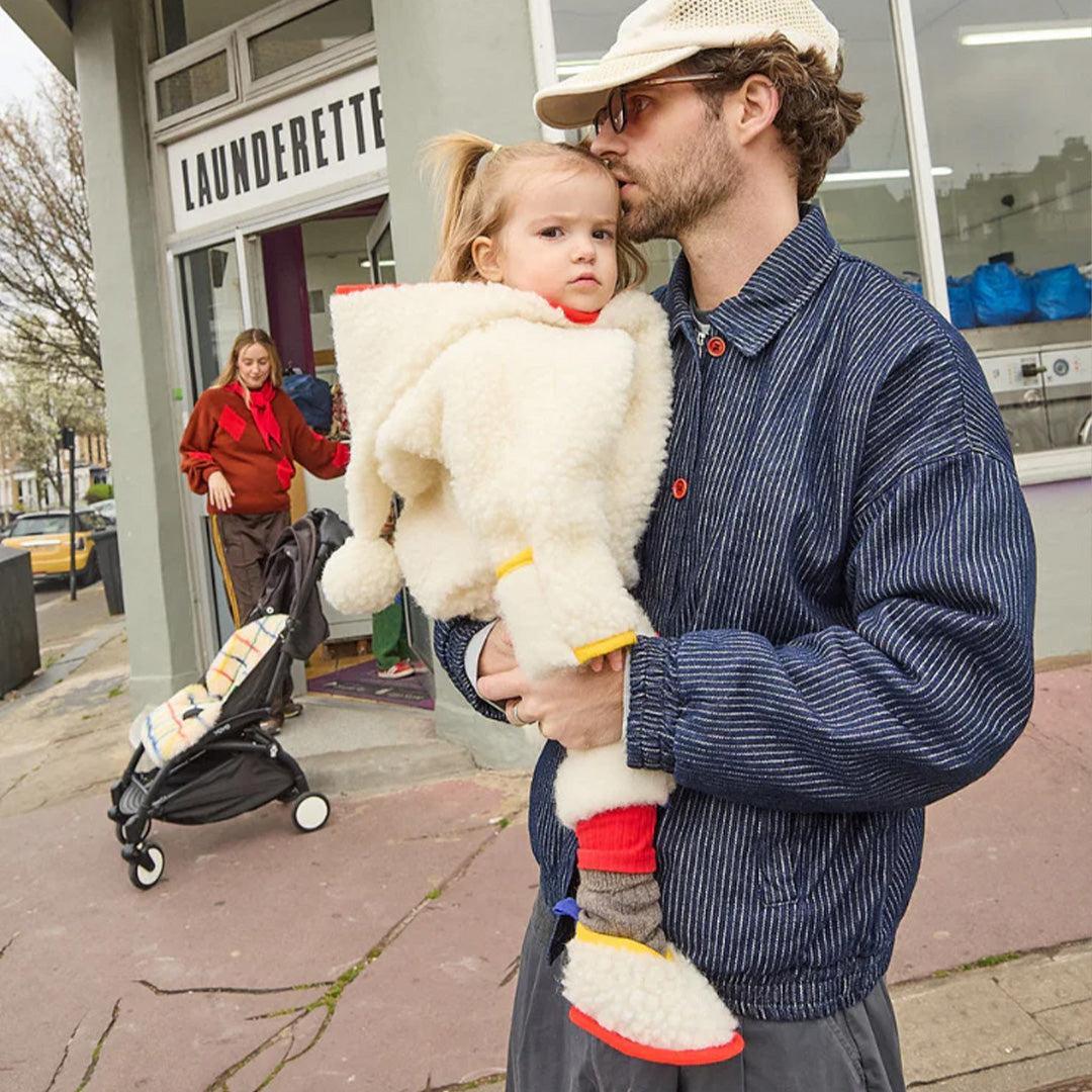 Binibamba BOBO X BINI Merino Snugglesuit - Milk-Snugglesuits-Milk-0-6m | Natural Baby Shower