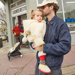 Binibamba BOBO X BINI Merino Snugglesuit - Milk-Snugglesuits-Milk-0-6m | Natural Baby Shower