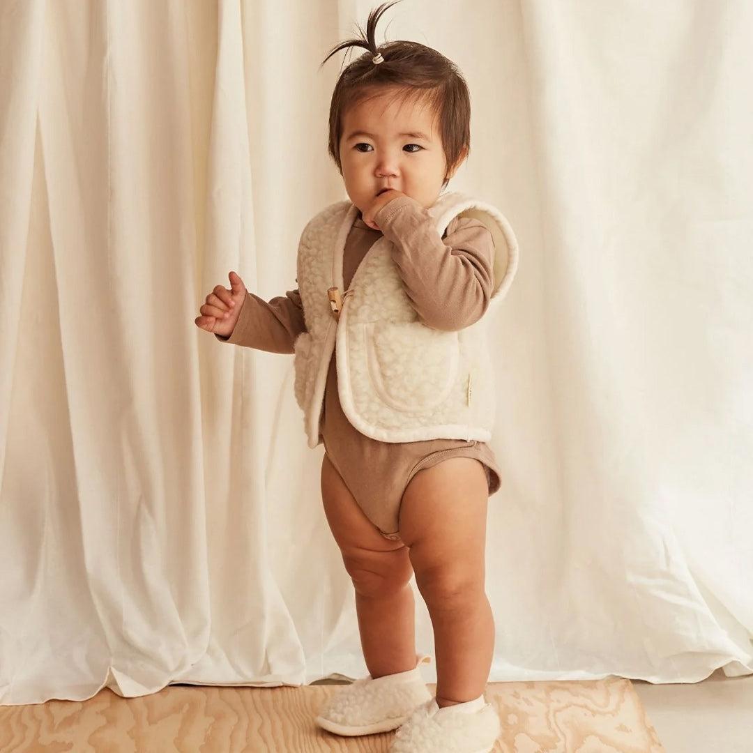 Binibamba Merino Snugglevest - Milk-Tops-Milk-0-6m | Natural Baby Shower