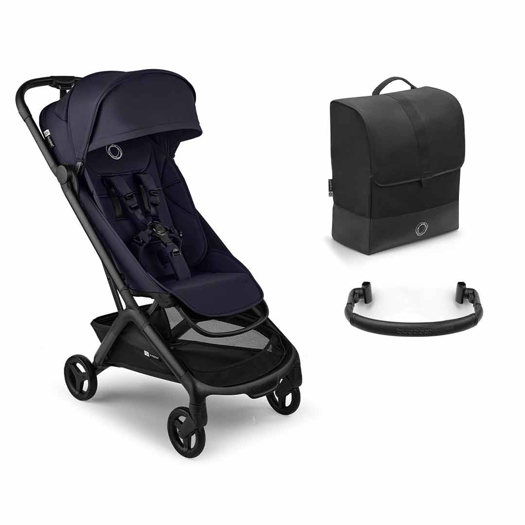 Bugaboo Butterfly 2 Complete Compact Stroller - Deep Indigo-Strollers-Deep Indigo-With Bumper Bar | Natural Baby Shower