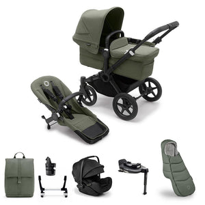 Bugaboo Donkey 5 Mono Ultimate Newborn Bundle-Travel Systems-Forest Green- | Natural Baby Shower