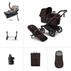 Bugaboo Donkey 6 Single Ultimate Go Beyond 2 Newborn Bundle-Travel Systems-Cocoa Brown- | Natural Baby Shower