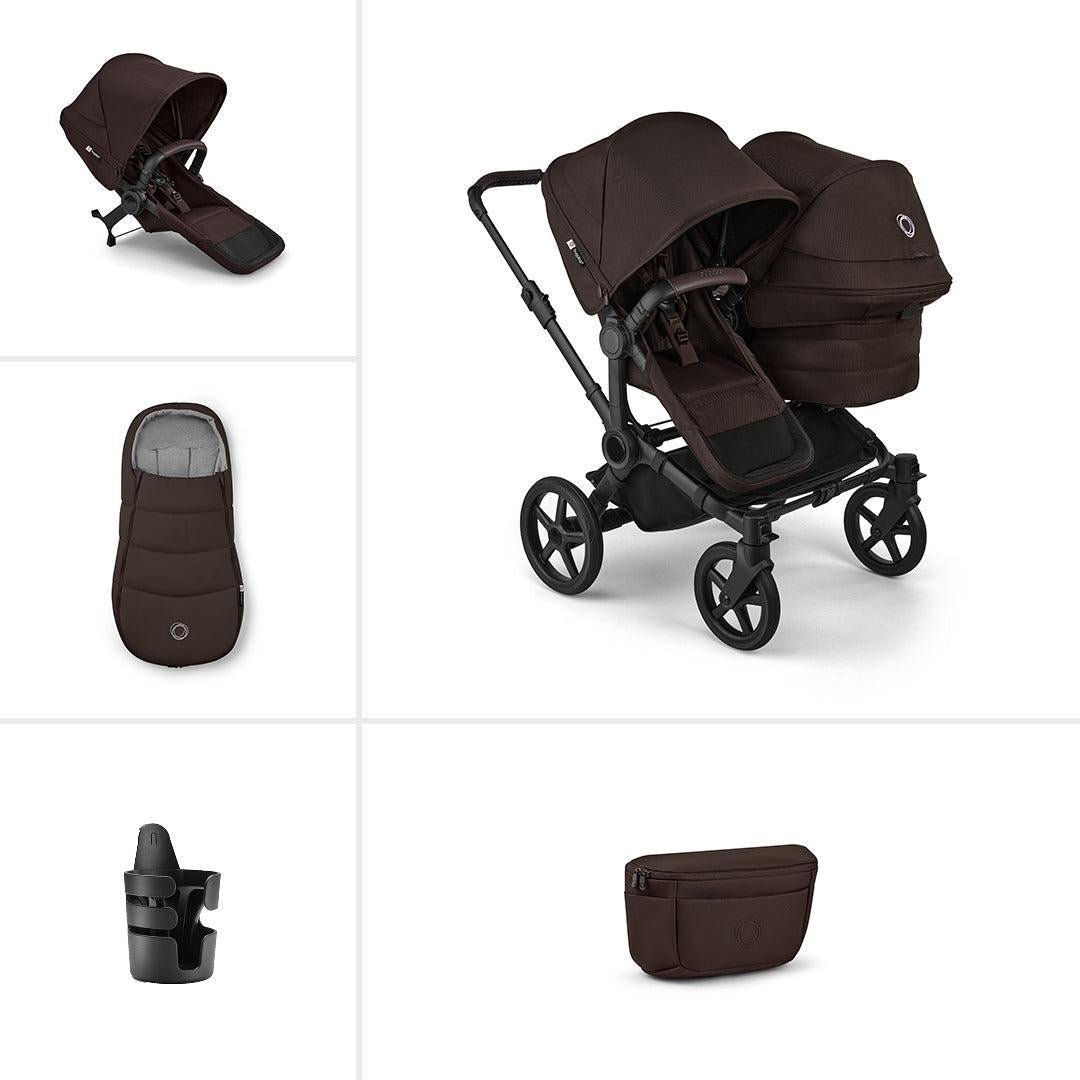 Bugaboo Donkey 6 Double Essential Stroller Bundle-Stroller Bundles-Cocoa Brown- | Natural Baby Shower