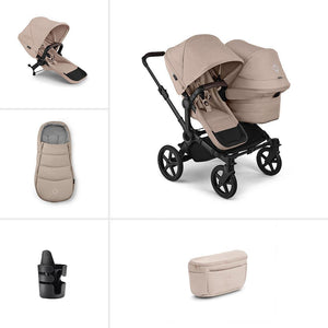 Bugaboo Donkey 6 Double Essential Stroller Bundle-Stroller Bundles-Desert Taupe- | Natural Baby Shower
