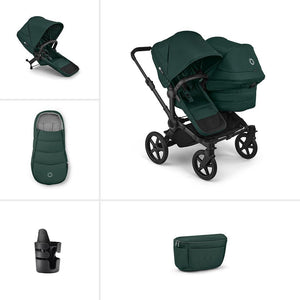 Bugaboo Donkey 6 Double Essential Stroller Bundle-Stroller Bundles-Fern Green- | Natural Baby Shower