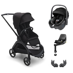 Bugaboo Dragonfly + Pebble 360/360 Pro Travel System - Midnight Black-Travel Systems-Pebble 360 Car Seat-No Carrycot | Natural Baby Shower