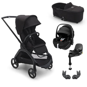 Bugaboo Dragonfly + Pebble 360/360 Pro Travel System - Midnight Black-Travel Systems-Pebble Pro Car Seat-No Carrycot | Natural Baby Shower
