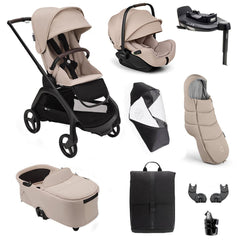 Bugaboo Dragonfly Ultimate + Otter Travel System-Travel Systems-Desert Taupe- | Natural Baby Shower