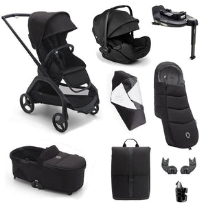 Bugaboo Dragonfly Ultimate + Otter Travel System-Travel Systems-Midnight Black- | Natural Baby Shower