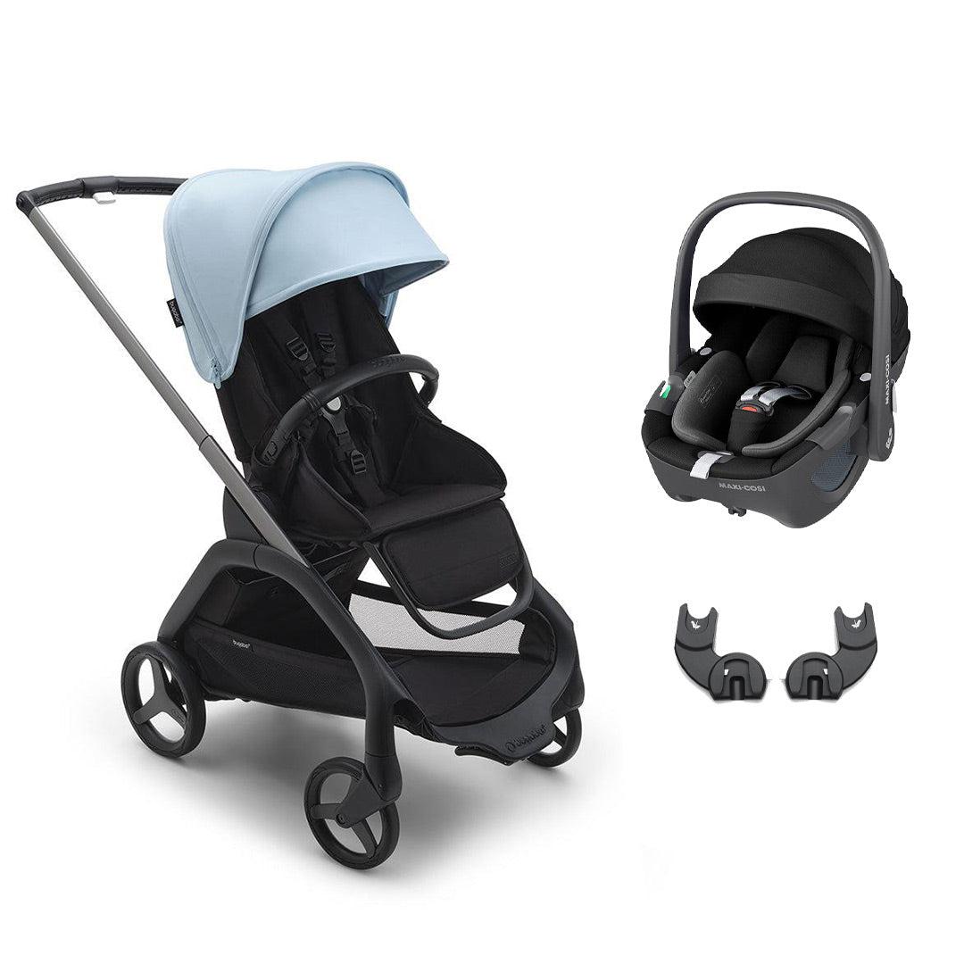 Bugaboo Dragonfly + Pebble 360/360 Pro Travel System - Skyline Blue-Travel Systems-Pebble 360 Car Seat-No Carrycot | Natural Baby Shower