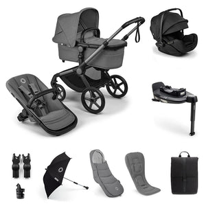 Bugaboo Fox 5 Renew Ultimate Newborn Otter Travel System-Stroller Bundles-Moon Grey- | Natural Baby Shower