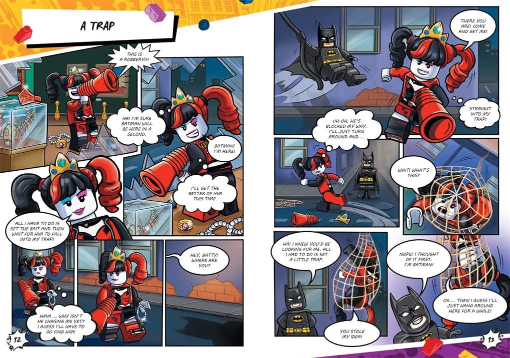 Buster Books - LEGO® DC Super Heroes™: Batman vs. Harley Quinn Figür Oyuncaklı İngilizce Aktivite ve Hikaye Kitabı