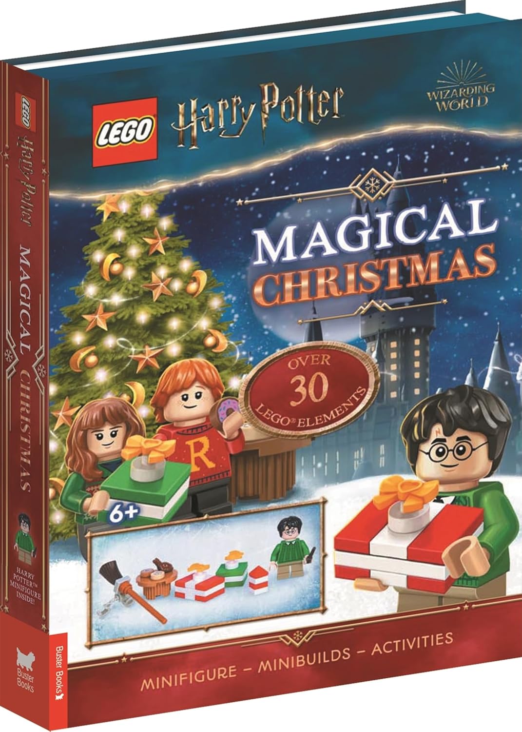 Buster Books - Lego Harry Potter Figura de Navidad Mágica Juguete Libro de Actividades e Historia en Inglés