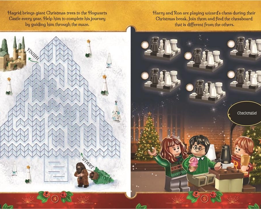 Buster Books - Lego Harry Potter Büyülü Noel Figür Oyuncaklı İngilizce Aktivite ve Hikaye Kitabı