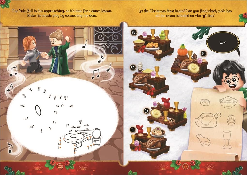 Buster Books - Lego Harry Potter Büyülü Noel Figür Oyuncaklı İngilizce Aktivite ve Hikaye Kitabı