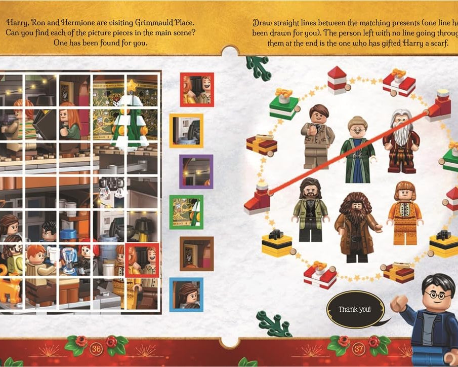 Buster Books - Lego Harry Potter Büyülü Noel Figür Oyuncaklı İngilizce Aktivite ve Hikaye Kitabı