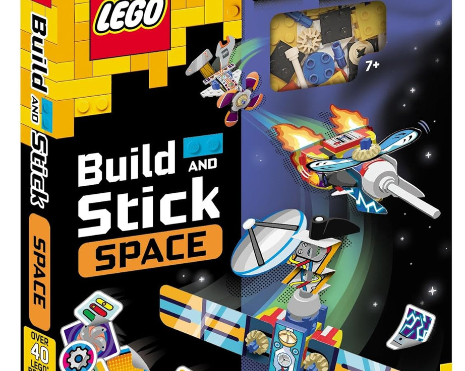 Buster Books - Lego İnşa Et ve Yapıştır Figür Oyuncaklı İngilizce Aktivite ve Hikaye Kitabı