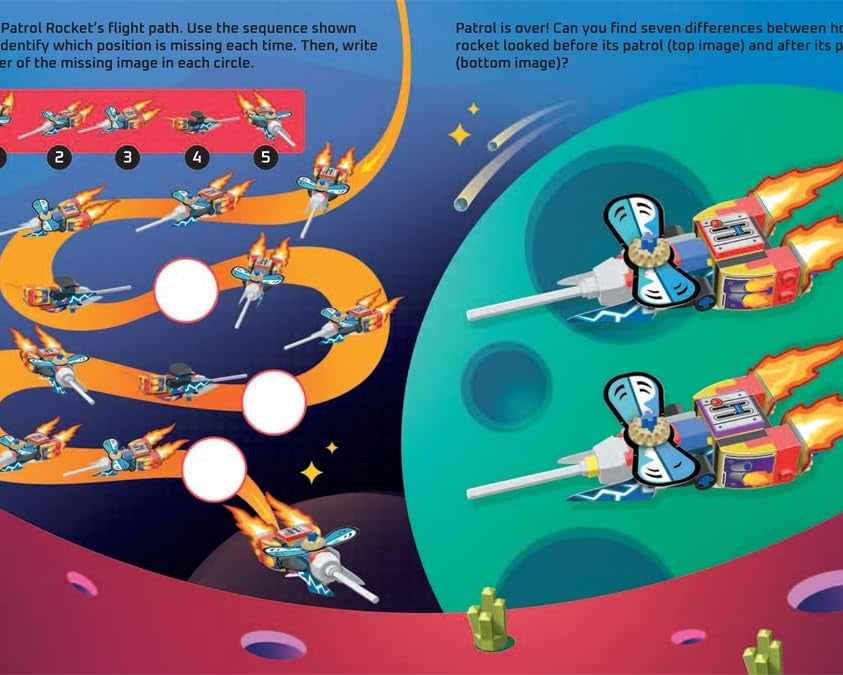 Buster Books - Lego İnşa Et ve Yapıştır Figür Oyuncaklı İngilizce Aktivite ve Hikaye Kitabı