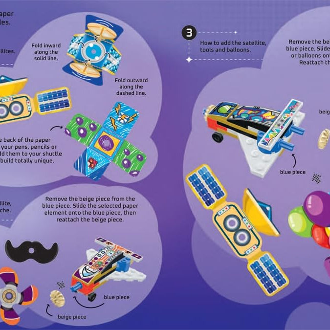 巴斯特图书 - 乐高搭建与粘贴人物玩具英语活动与故事书