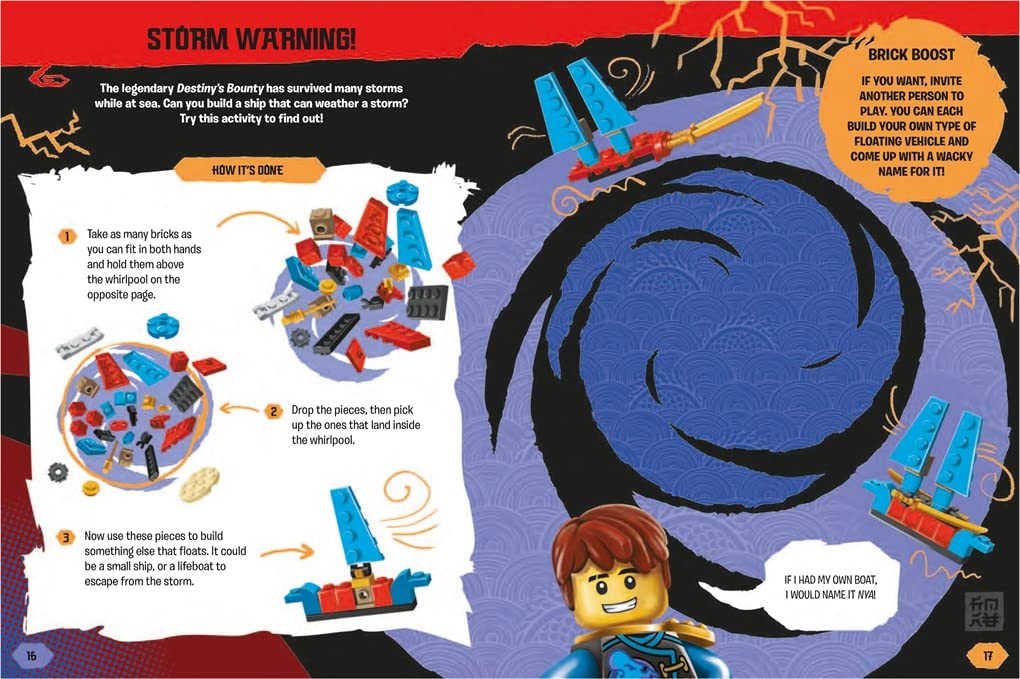 Buster Books - Lego Ninjago Figür Oyuncaklı İngilizce Aktivite ve Hikaye Kitabı
