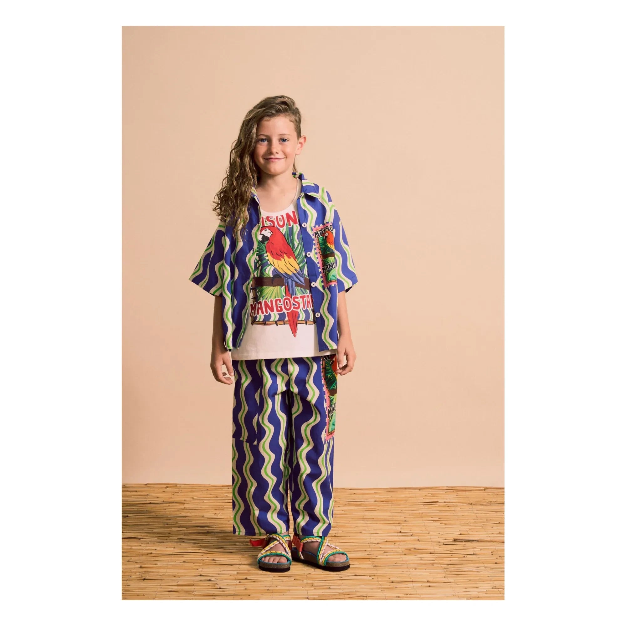 Maison Mangostan - Wave Pantolon Parrot | Lacivert
