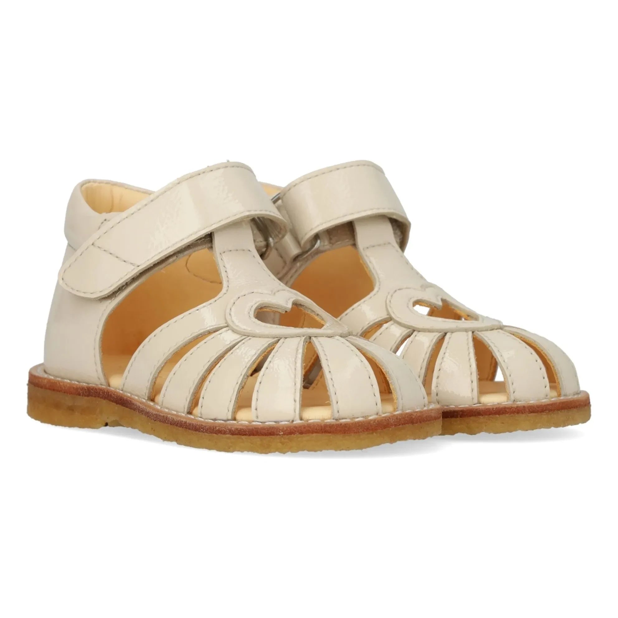 Angulus - Herz Sandalen | Creme