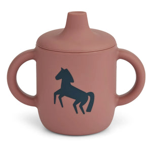 Liewood - Neil Silikon Öğrenme Bardağı | Horses/Dark rosetta
