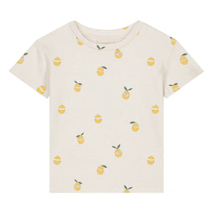 Studio Bohème - Essential Lemons Organik Pamuk Tişört | Ekru