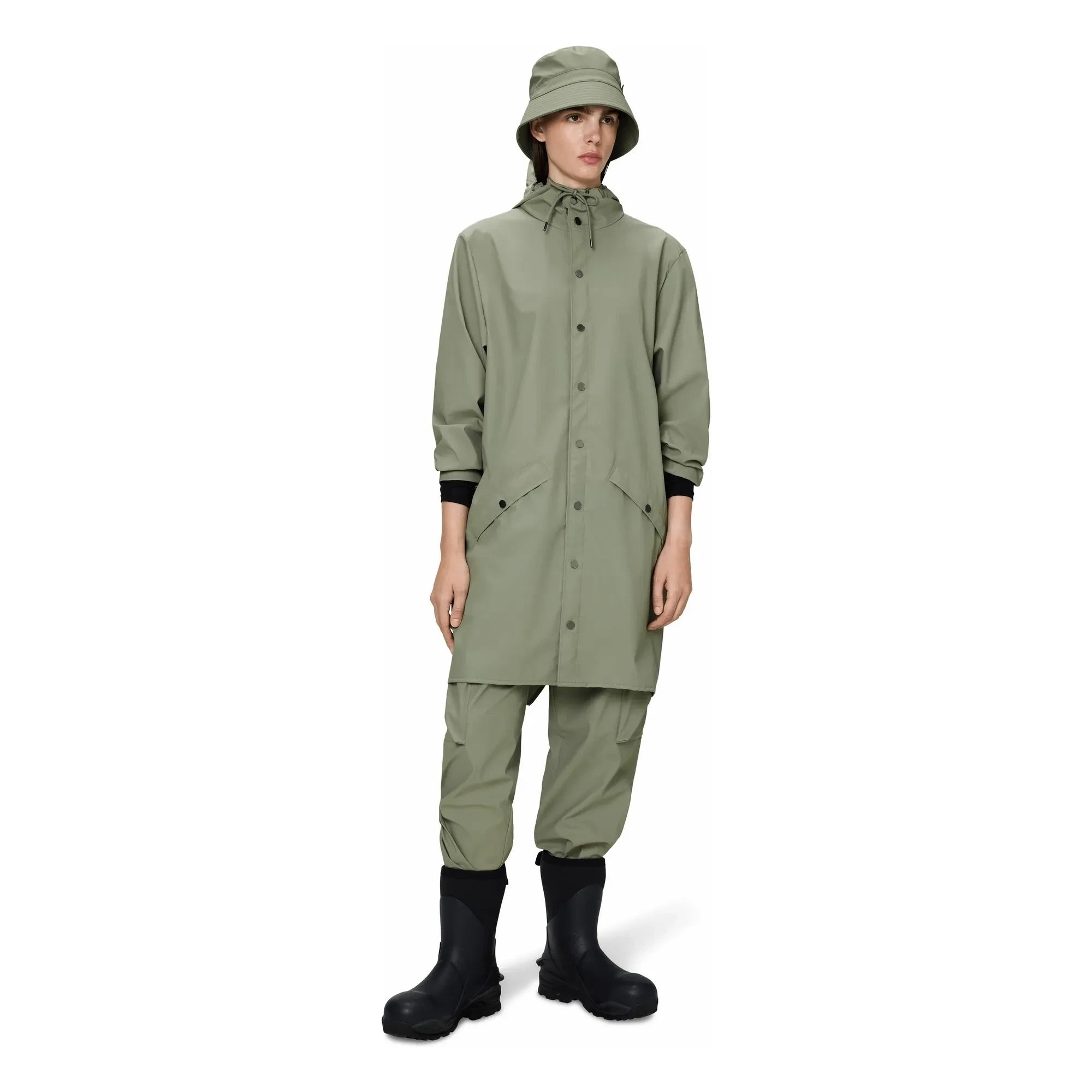 Rains – Langer Mantel W3 | Hellkhaki