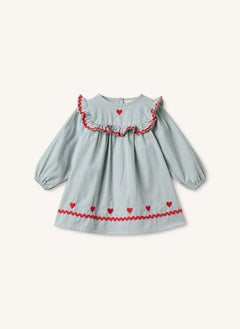 Flöss - Ellis Vichy Dress | Light blue