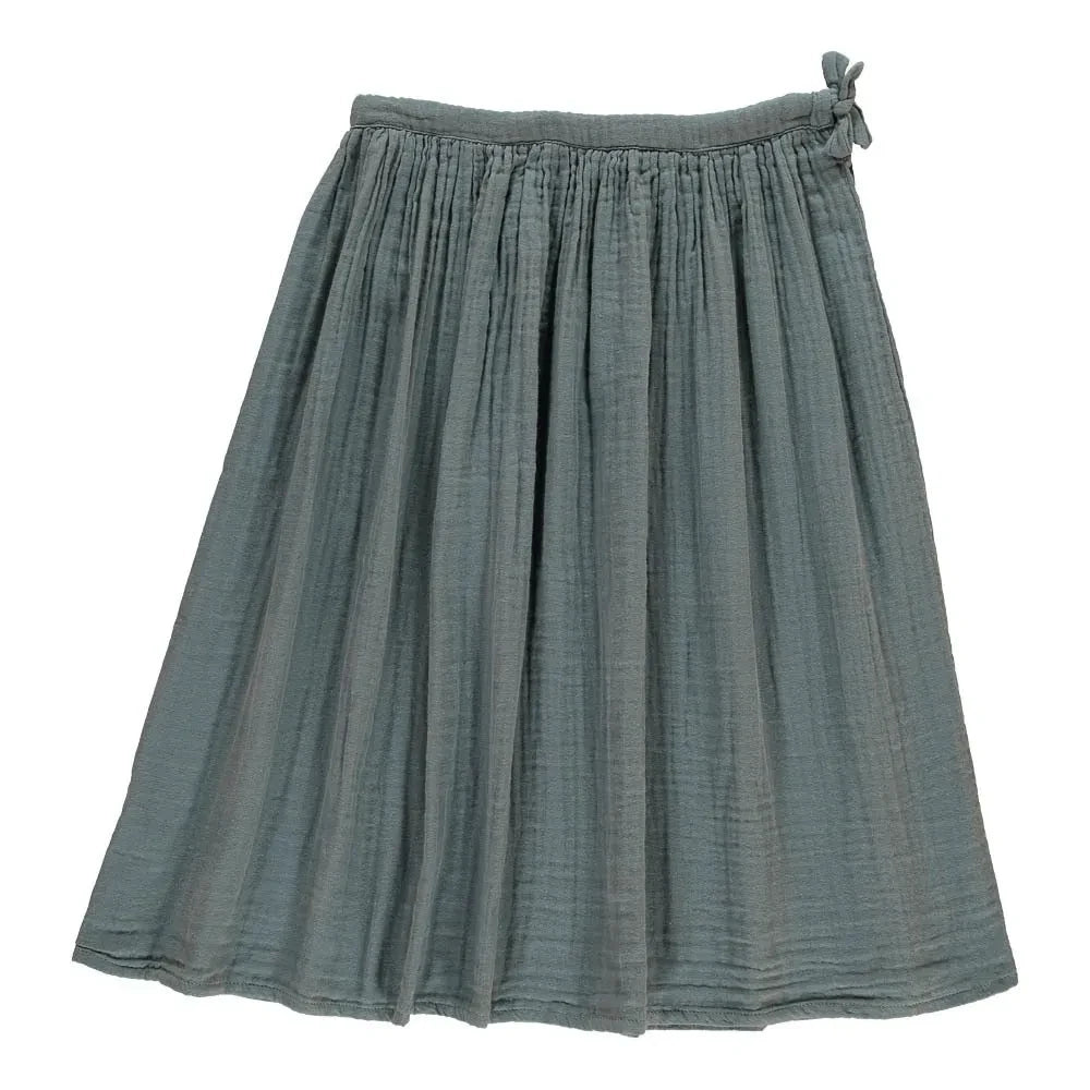 Numero 74 - Ava Maxi Etek Gri mavi | Ice Blue S032