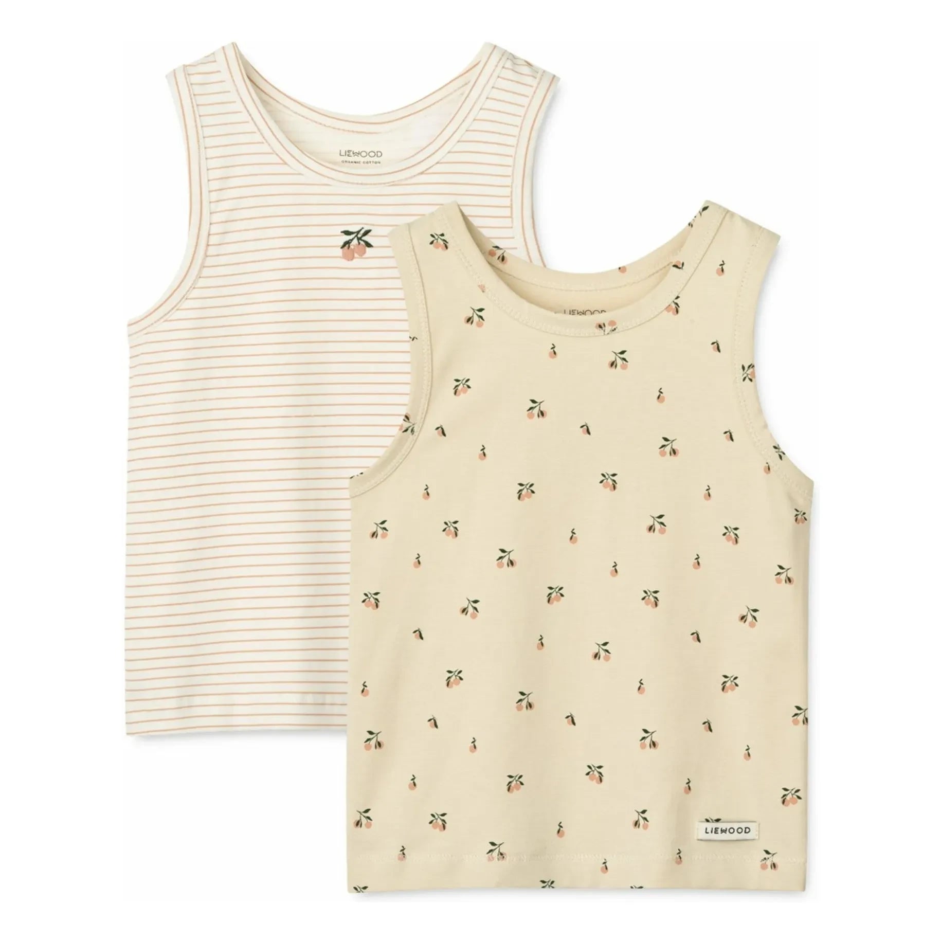 Liewood - Faris Organic Cotton Bodysuit Set of 2 | Beige