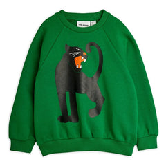 Mini Rodini - Panter organik pamuklu sweatshirt | Yeşil