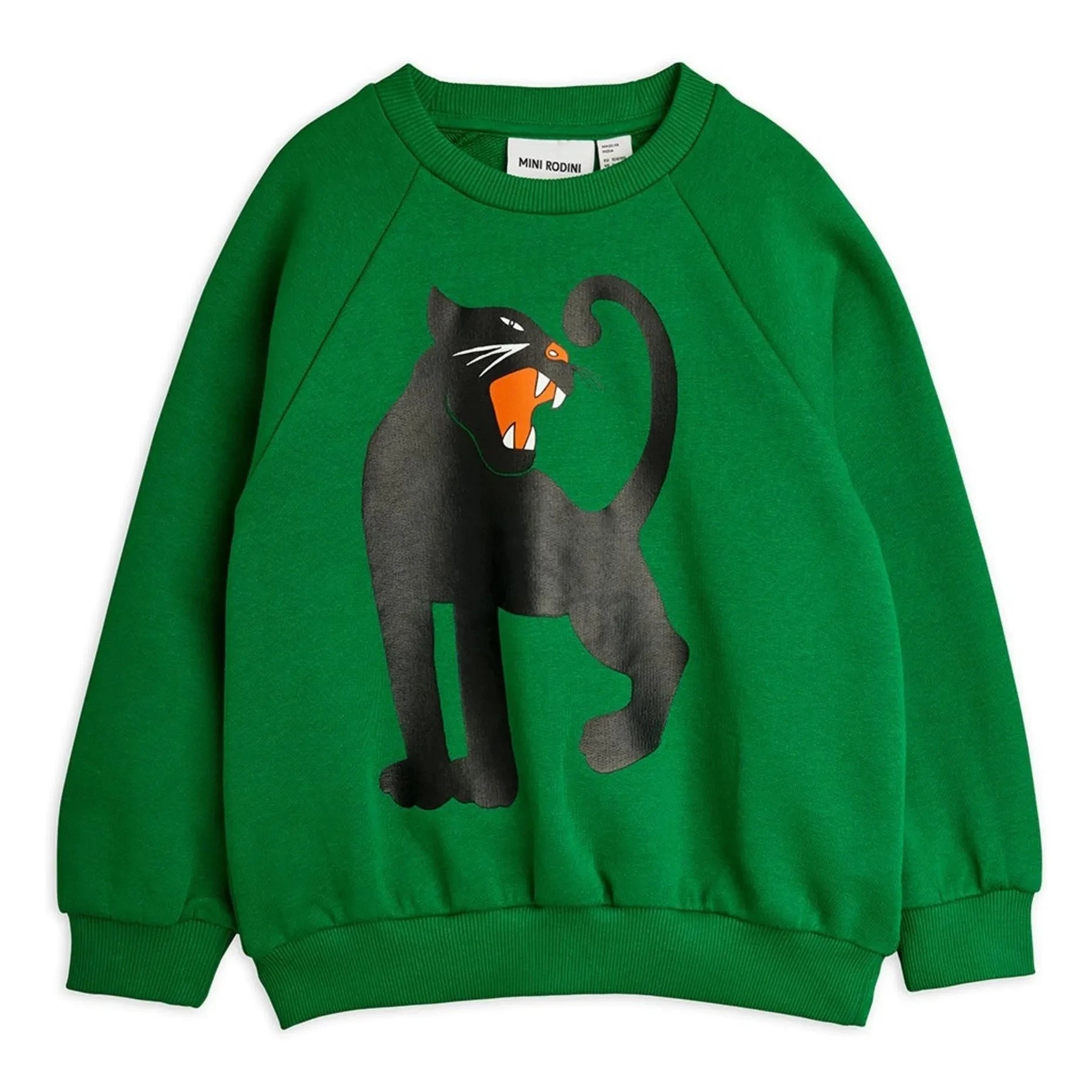 Mini Rodini - Panter organik pamuklu sweatshirt | Yeşil